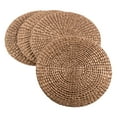 thumbnail image 2 of Saro Lifestyle Water Hyacinth Placemats With Woven Design (Set of 4) Silver 15"x15" Round, 2 of 5