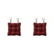 thumbnail image 2 of Advancent Almohadillas de poliéster para silla de forma cuadrada, cojín de rejilla, alfombrilla de respaldo gruesa antideslizante, decoración 2.5 cm rojo negro 43*42*12cm 2Conjunto, 2 of 6