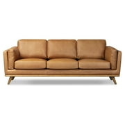 Urban Home Macadamia Leather Sofa in Cognac