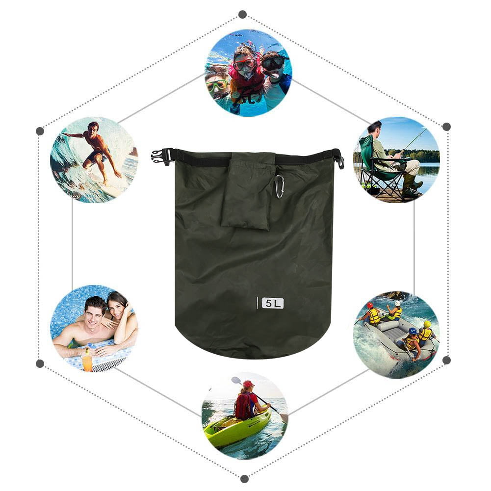 50L Outdoor Foldable Waterproof Barrel Dry Bag Storage Carrying Camping Beach 