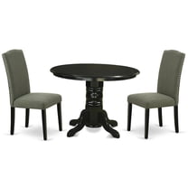 East West Furniture Dining Room Set Black, SHEN3-BLK-20