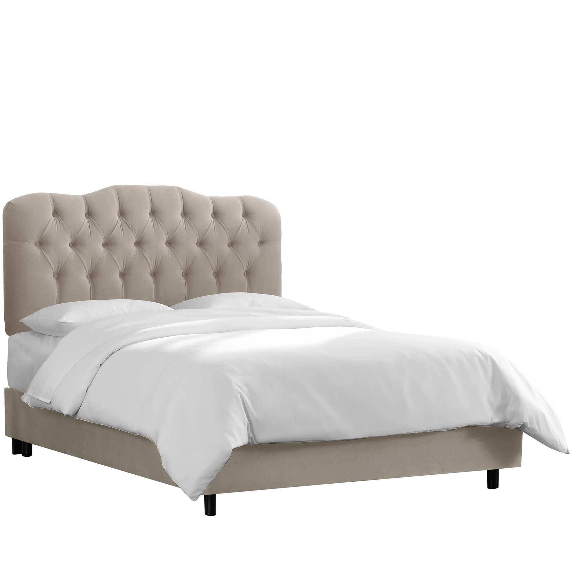 Skyline Furniture Custom Tufted Bed in Micro-suede- - image 4 of 5