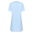 thumbnail image 4 of Zaldita Women's Lab Coat for Beauty V-neck Short Sleeve Uniform with Button Closure & Utility Pockets Light Blue L, 4 of 7