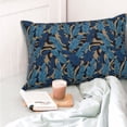 thumbnail image 4 of Pofeuu Blue Leaves A Print Polyester Microfiber Plush Pillowcases, Super Soft and Cozy Pillow Case Covers with Envelop Closure（Pillow core not included）-14"x20", 4 of 6