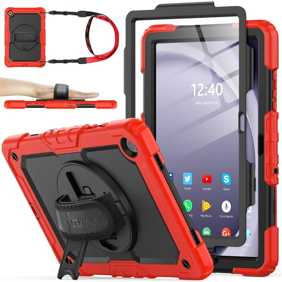 Funda SEYMAC de serie para Samsung Galaxy Tab A9+ Plus 11" Rojo+Negro