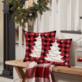 thumbnail image 2 of Nmdmisc Christmas Decorations Pillow Covers 18x18 Red Black Buffalo Check Plaid Pillow Cases Christmas Decor for Sofa Couch Christmas Decorations, 2 of 6