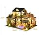 thumbnail image 5 of Casa miniatura con de accesorios para muebles creativa con jardín Villa con luz cubierta a prueba de polvo Casa CUTICAT Casa de muñecas artesanal, 5 of 8
