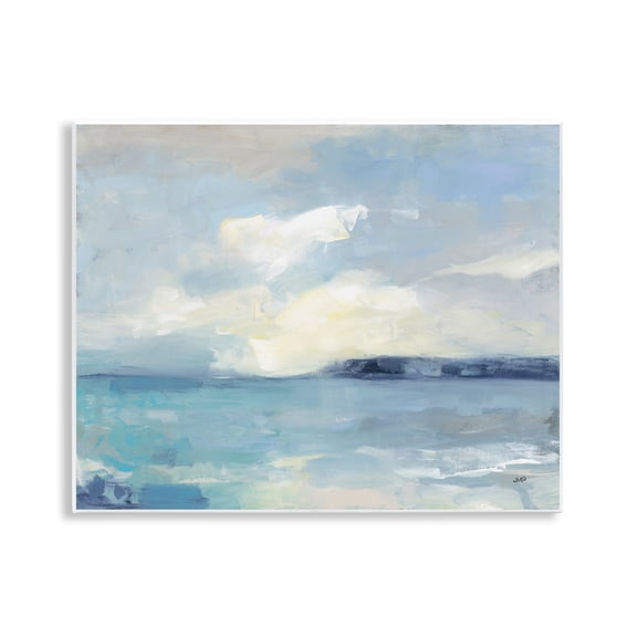 Stupell Industries Sunny Peninsula Seascape Landscape & Nature Painting Unframed Art Print Wall Art, 14 x 11