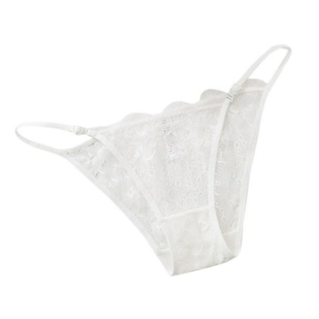 (2-Pack) Puawkoer Women Plus Sizey Sheer Kimono for Women Lace Hollow Bowknot Low Birthday for Women Waist Briefs Panties Underweary Corsets