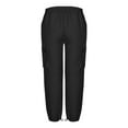 thumbnail image 5 of YLSDY Men's Casual Cargo Pants Loose Lightweight Stretch Workout Lounge Trouser Elastic Waist Drawstring Joggers Pants Black 12, 5 of 7