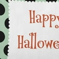 thumbnail image 2 of 16" x 16" Simply Daisy Halloween Happy Halloween Dots Polyester Indoor/Outdoor Pillow, Mint Green Qty 1, 2 of 6