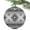 Gray Beige, variant on Southwestern Aztec Vintage Geometric Christmas Ceramic Ornament 2025,3" Round Xmas Tree Hanging Accessories with Gold Ribbon