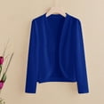 thumbnail image 3 of CILENON Trendy Outfits for Women 2024 Women's Long Sleeve Ice Silk Knit Skirt V Neck Cardigan (Blue,XXXL), 3 of 5