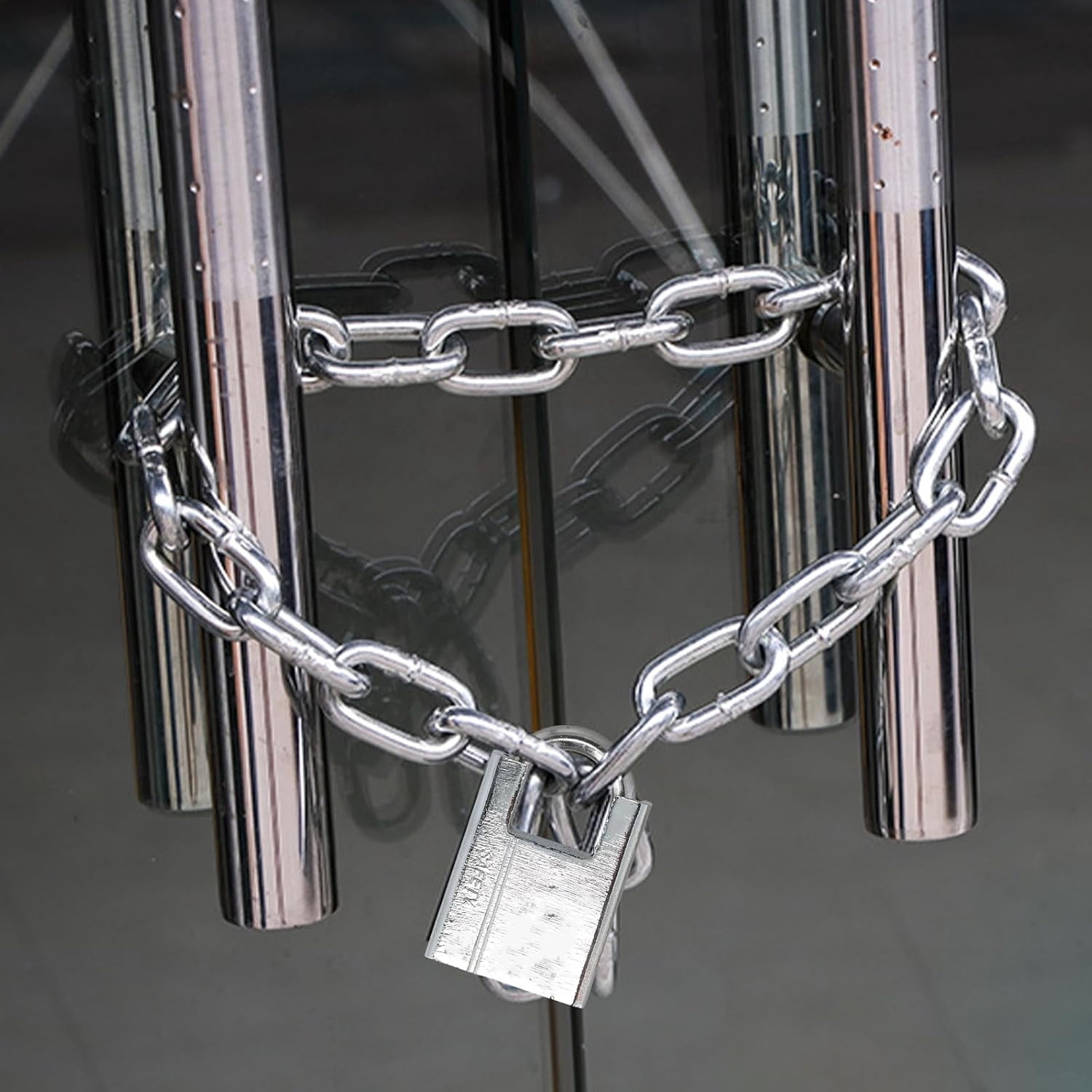 31.5 inch/0.8 Meter Chain Locks,Happon Security Chain and Lock Kit,Bicycle Chain Locks, Security Chain Lock for Motorcycles, Bike,Generator, Gates ,Outdoor Furniture