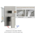 thumbnail image 4 of Boyel Living Double-Function Waterfall Wall-mounted Bathtub Faucet with Hand Shower Tub Faucets Brushed Nickel, 4 of 10