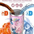thumbnail image 3 of 30oz Cartoon Movie Stainless Steel Tumbler with Lid and Straw,Spill Proof Cartoon Travel Cup for Cartoon Lovers,Double Wall Vacuum Insulated Coffee Mug with Top Handle Pink, 3 of 7