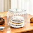 thumbnail image 6 of Pumpkin Jar with Cover, Plastic Pumpkin Shaped Food Storage Container with Sealed Lid, Clear Candy Snack Fruit Box Rice Bucket for Wedding Home Table Centerpieces Party Kitchen, 6 of 6