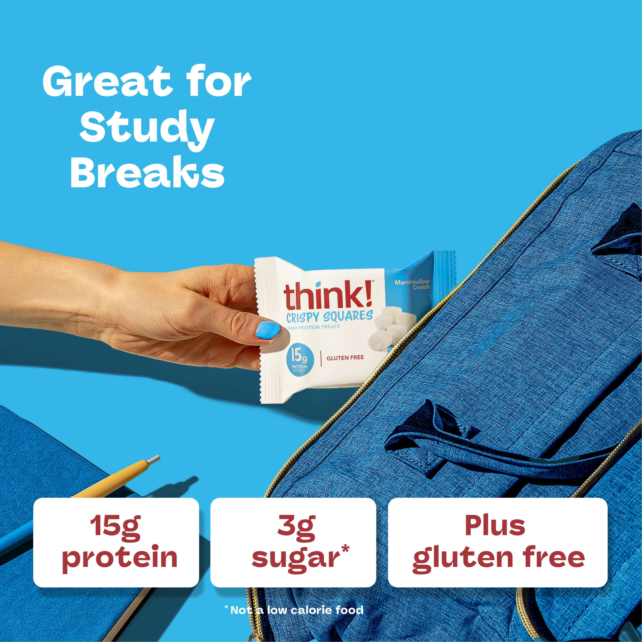 think! High Protein Crispy Squares, Marshmallow Crunch, 4 Count