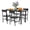 Black, variant on Studyset 63" x 27.5" Dining Table with 4 Chairs, Oval Kitchen Table and Chairs for 4, Modern Kitchen Table Set for Dinner Room, Kitchen