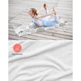 thumbnail image 4 of Grey Coastal Yoga Towel for Hot Yoga Non Slip, Ocean Coral Starfish Shell Modern Sea Yoga Mat Towel Absorbent Yoga Sweat Towels Microfiber Hot Yoga Blanket for Bikram Pilates 26"x74", 4 of 7