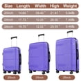 thumbnail image 4 of NiceTravel 3 Piece Hardside Luggage Set with Spinner Wheel & TSA Lock,Lightweight Suitcase for Travel, Purple, 4 of 6