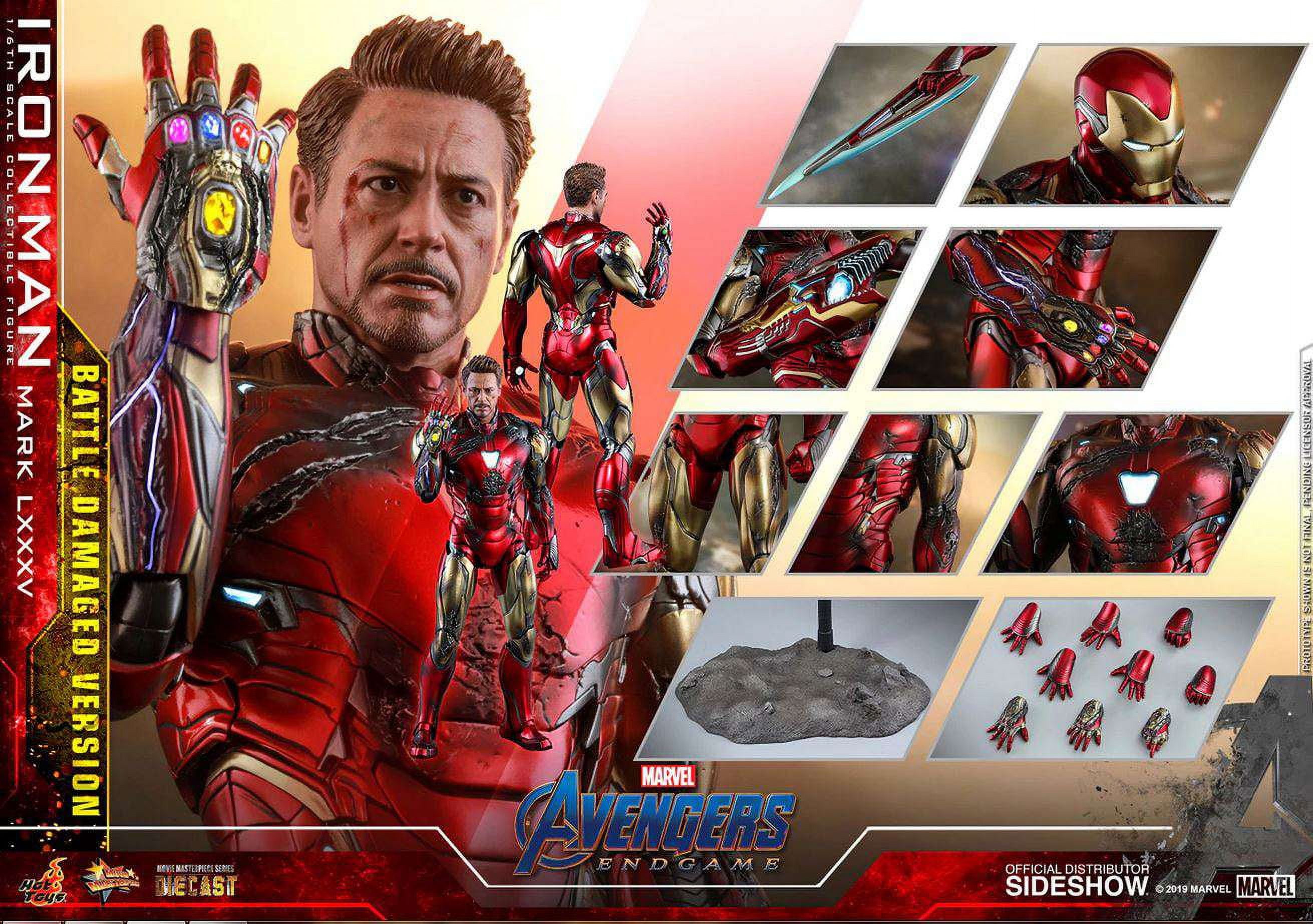 Hot Toys Marvel Avengers Endgame Iron Man Mark Battle Damaged Action Figure
