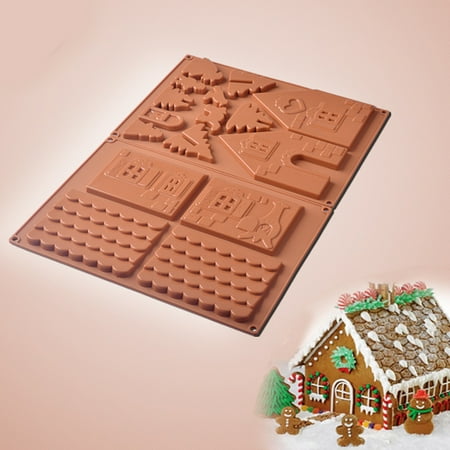 

MEIDELI Silicone Mold 2Pcs Gift Lightweight Creative Silicone Cake Mould Gingerbread House