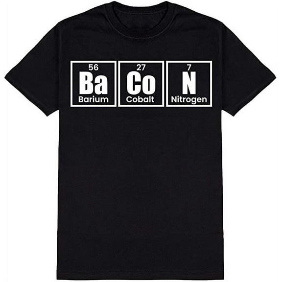 Bacon Elements Graphic Novelty Ad*** Humor Funny T Shirt Black Medium