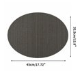 thumbnail image 2 of Unique Bargains 2 Pcs Oval Bamboo-like Texture Placemat Dark Gray, 2 of 5