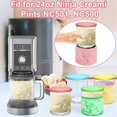 thumbnail image 4 of YAOMOBB Elastic Band Ice Cream Cover Neoprene Ice Cream Sleeve Holder 4 Pcs Spoon Insulators Sorbet Accessory for 24oz Ninja Cream Pints, 4 of 6