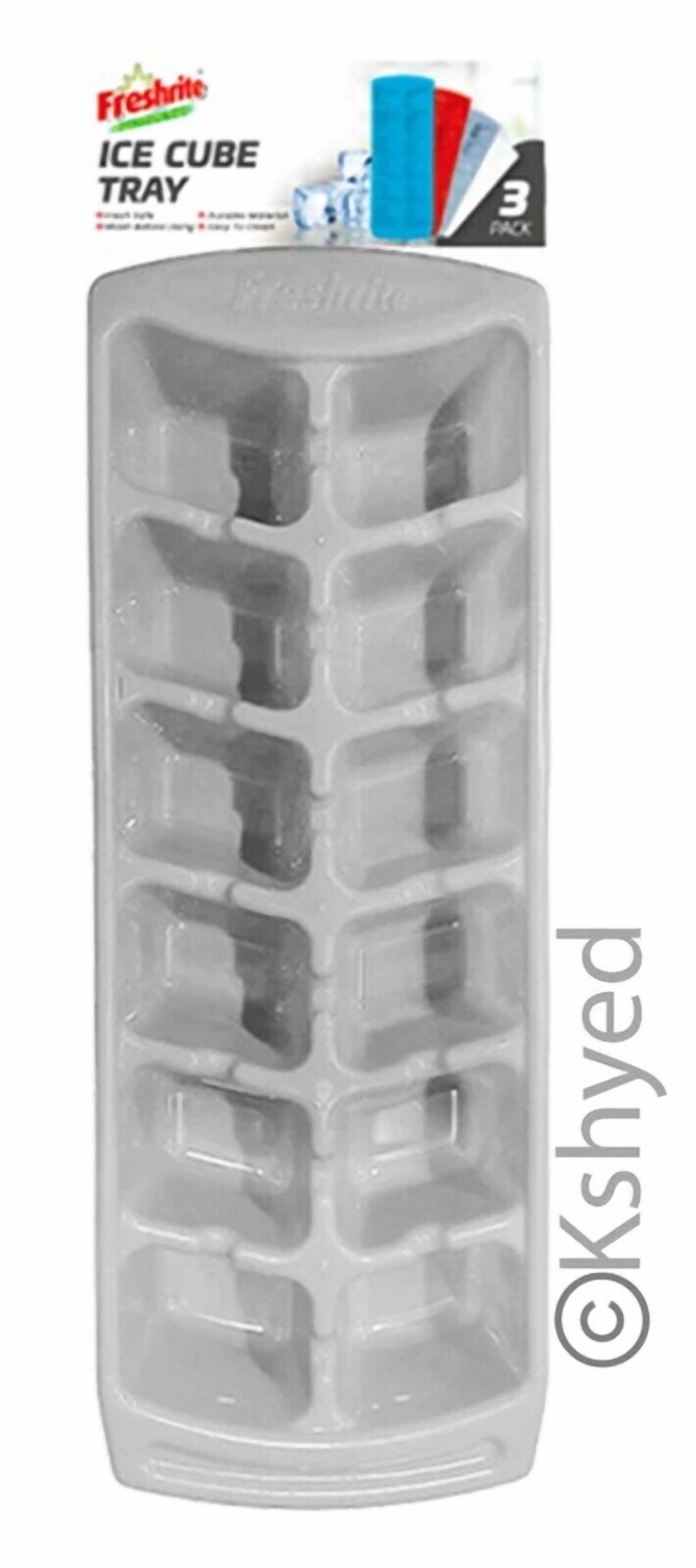 3 Pcs Set Ice Cube Trays Home Smart Freezer & Dishwasher Safe, 12 Ice Cube Molds