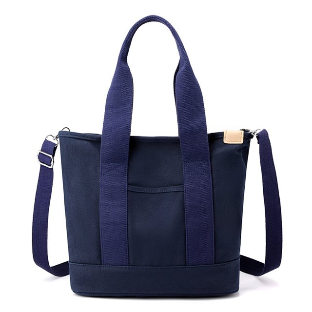 Bolso Bandolera para Mujer Bolso Mano Lona Ligero para Viajes Oficina (azul Oscuro)