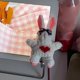 thumbnail image 1 of Cute Plush Pilot Rabbit Keychain Bag Ornament Women Handbag Decorations School Student Backpack Lovely Animal Pendant, 1 of 4