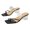 Black, variant on Vedolay Ladies Sandals Women's Braided Low Block Heel Sandals Square Open Toe Slip On Shoes,Beige 9