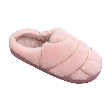 

Winter Savings Holiday Deals 2025! Bovxnpu Womens Slippers Fleece House Slippers for Woman Women s Solid Color Casual Warm Shoes with Round Head for Home Wear Outdoor Wear Size 42