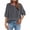 Dark Blue, variant on Women 3/4 Puff Sleeve Tops Embroidered Tees Blouses Crew Neck Summer Boho Shirts for Travel Mint Green 2XL