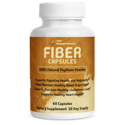 100% Psyllium Husk Fiber Capsules, 60ct