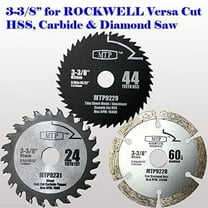 MTP 3x 3-3/8-inch Diamond / Wood/ Metal Circular Saw Blade for Rockwell Versacut Versa Cut Rk3440k ,
