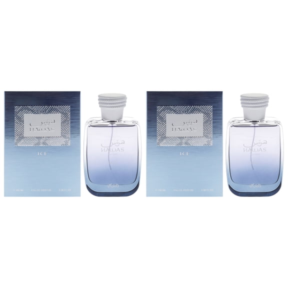 Rasasi Hawas Collection - Hawas Ice - Pack of 2 , 3.38 oz EDP Spray