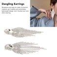 thumbnail image 4 of Rhinestone Dangling Earrings Tassel Earrings Fringe Earrings Rhinestone Tassel Earrings 2Pcs Rhinestone Dangling Earrings Hand Made Beaded Fringe Tassel Earrings For Women Girls, 4 of 8