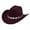 Wine, variant on Fgnfyis Western Cowboy Hat with Metal Gemstone Chain Net Design for Men and Women Party Fashion Events Coffee One Size