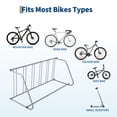 thumbnail image 4 of QinaQin Floor-Standing Bicycle Racks, Ground-Level Bicycle Parking Racks, All-Steel Garage Bicycle Racks, Suitable for Street, Backyard, and Bicycle Activity Storage, 4 of 7