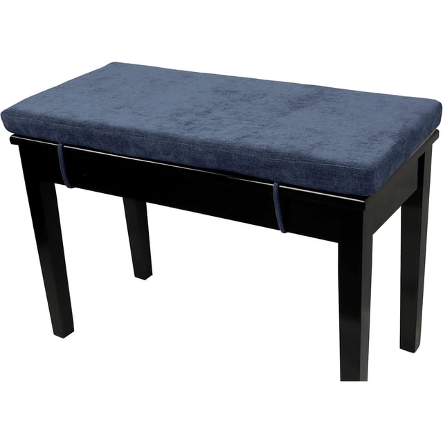 Piano Bench Cushion, Washable Bench Pad for Shoe Storage, Window, Piano, Dining 34"x14"x2" Navy