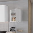 thumbnail image 3 of FM FURNITURE So- Hi Wall Cabinet with One Door White Engineered Wood, 3 of 8