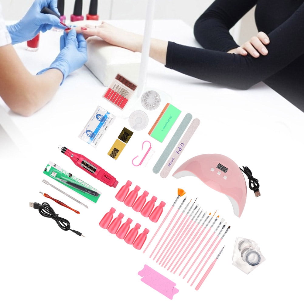 Suodoka Professional 54W Nail Art Tool Kit with UV LED Manicure Light, High-Speed Nail Drill, and Essential Gel Polish Set (22.0 x 19.0 x 17.0 inches / 55.8 x 48.2 x 43.1 cm)
