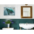 thumbnail image 4 of Arjun Bathroom Decor Blue Wall Art Canvas Green Sea Turtle Teal Submarine Picture, Blue Modern Landscape Painting Framed for Living Room Bedroom Home Office Wall Decor, 16"x12", 4 of 6