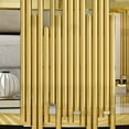 thumbnail image 6 of Holaki Gold Round Glass Coffee Table Set of 3, Black End Table Modern Living Room Table, Stainless Steel Irregular Leg, 2 Side Tables Luxury Furniture for Home Office,Clear, 6 of 7