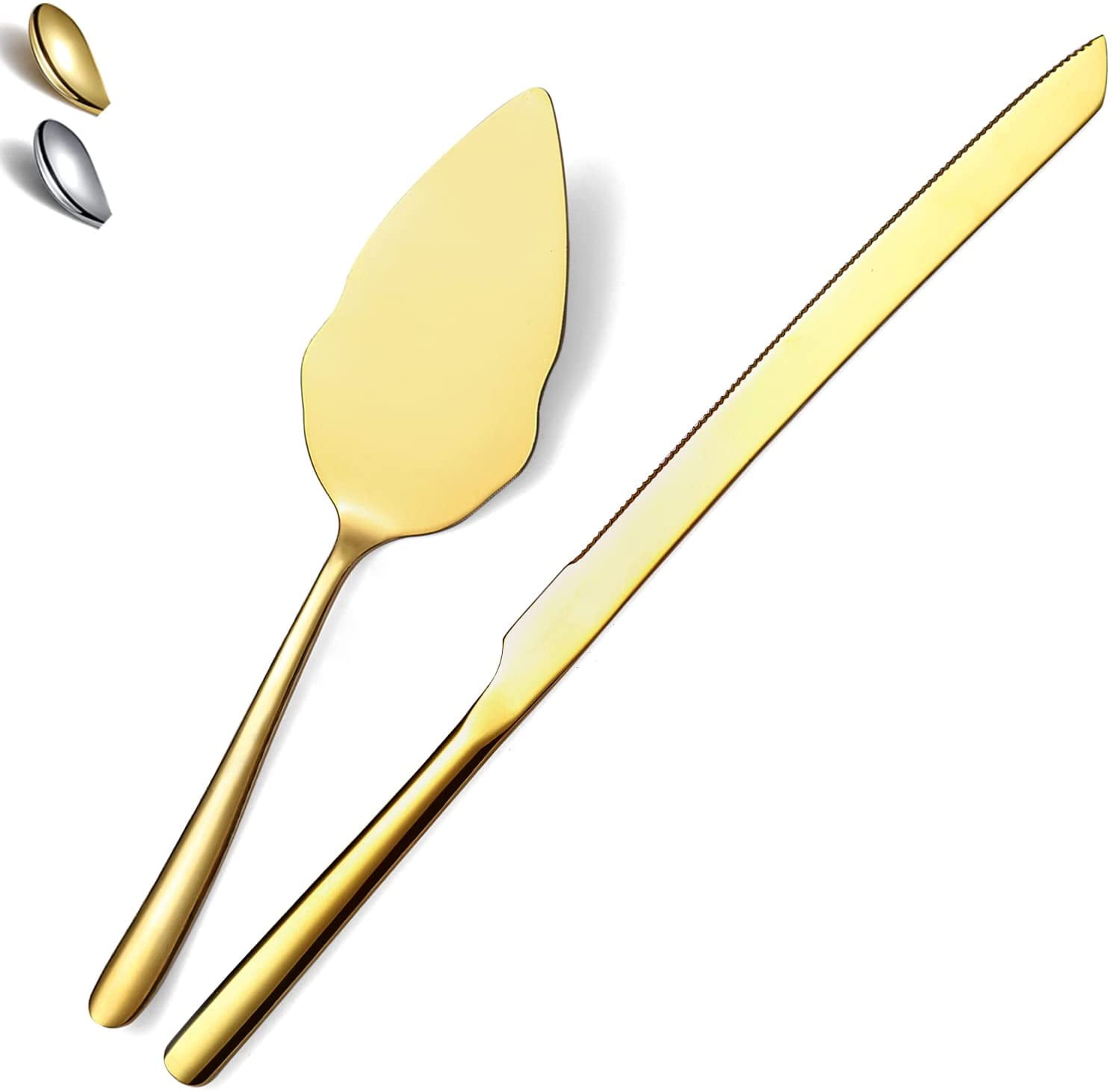 Hollow Handle Cake Knife Set in Gold – Zodiaa