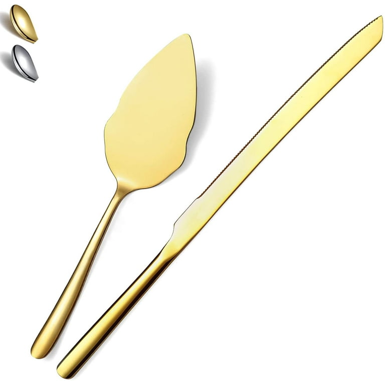 Gold wedding clearance cake cutting set