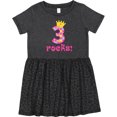 thumbnail image 3 of Inktastic 3rd Birthday Rocks Princess 3 Year Old Girls Toddler Dress, 3 of 5